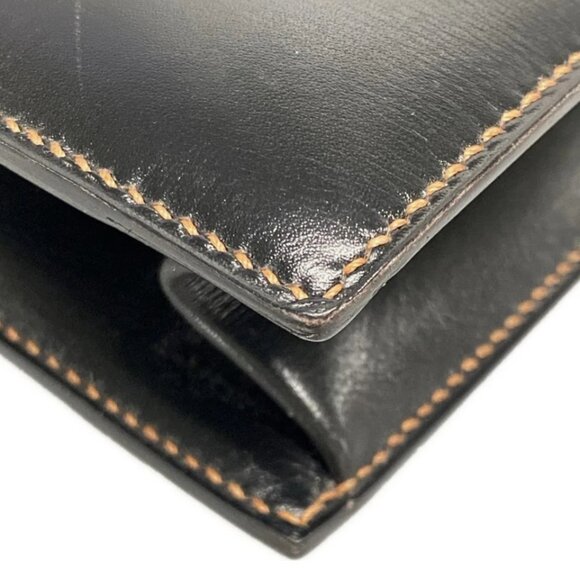 HERMES Fako Black Box Calf Circle I Clutch Bag 498-082625 - Picture 7 of 16